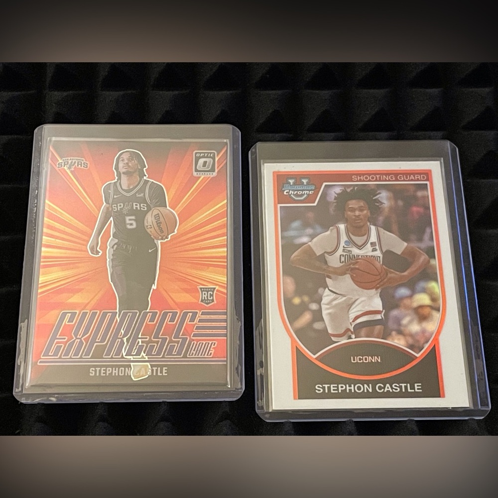 STEPHON CASTLE 2025 PANINI OPTIC EXPRESS LANE ROOKIE CARD BOWMAN CHROME-SPURS
